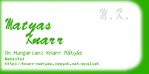 matyas knarr business card